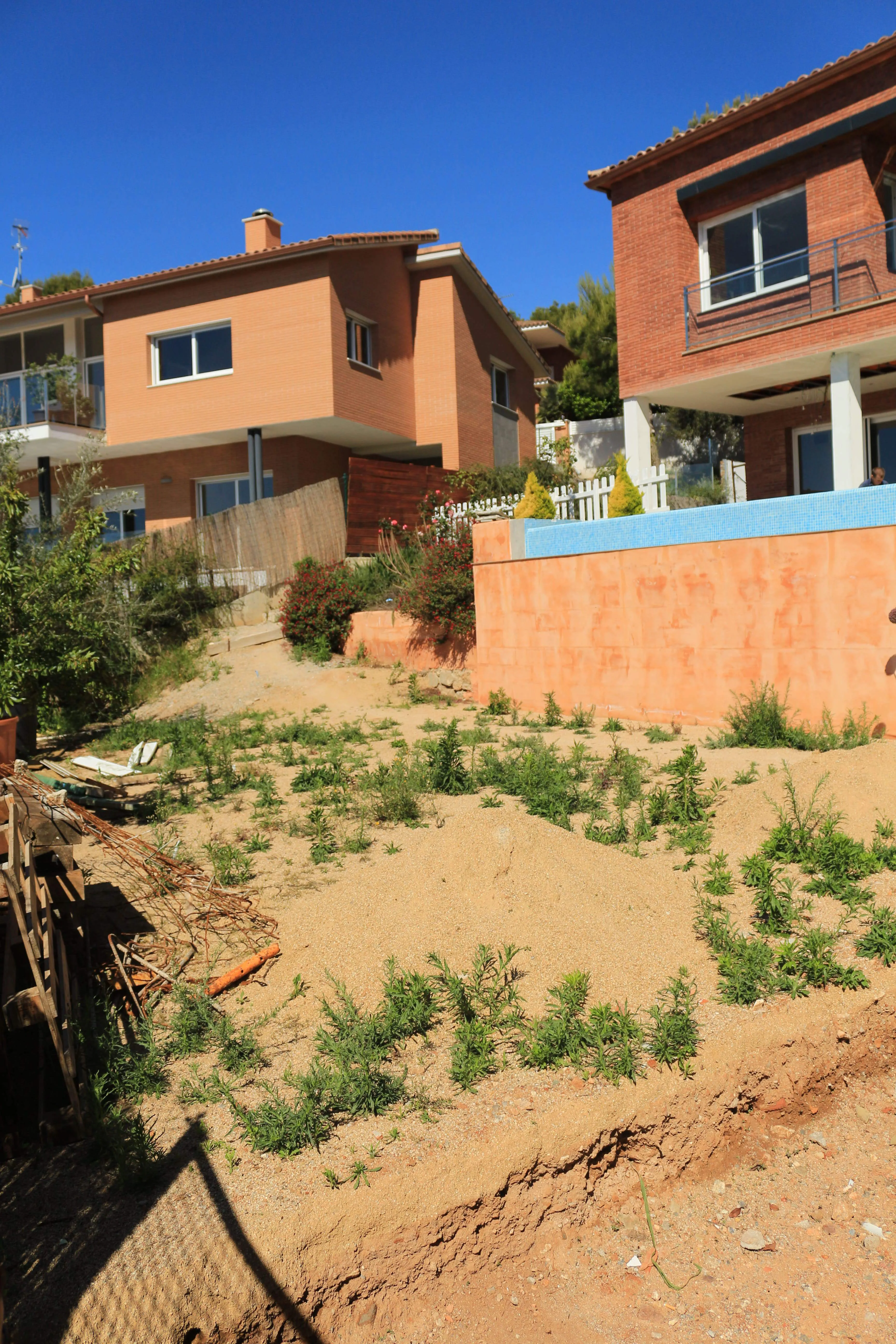 Jardí a l'estil minimalista i intimitat amb pantalles vegetals