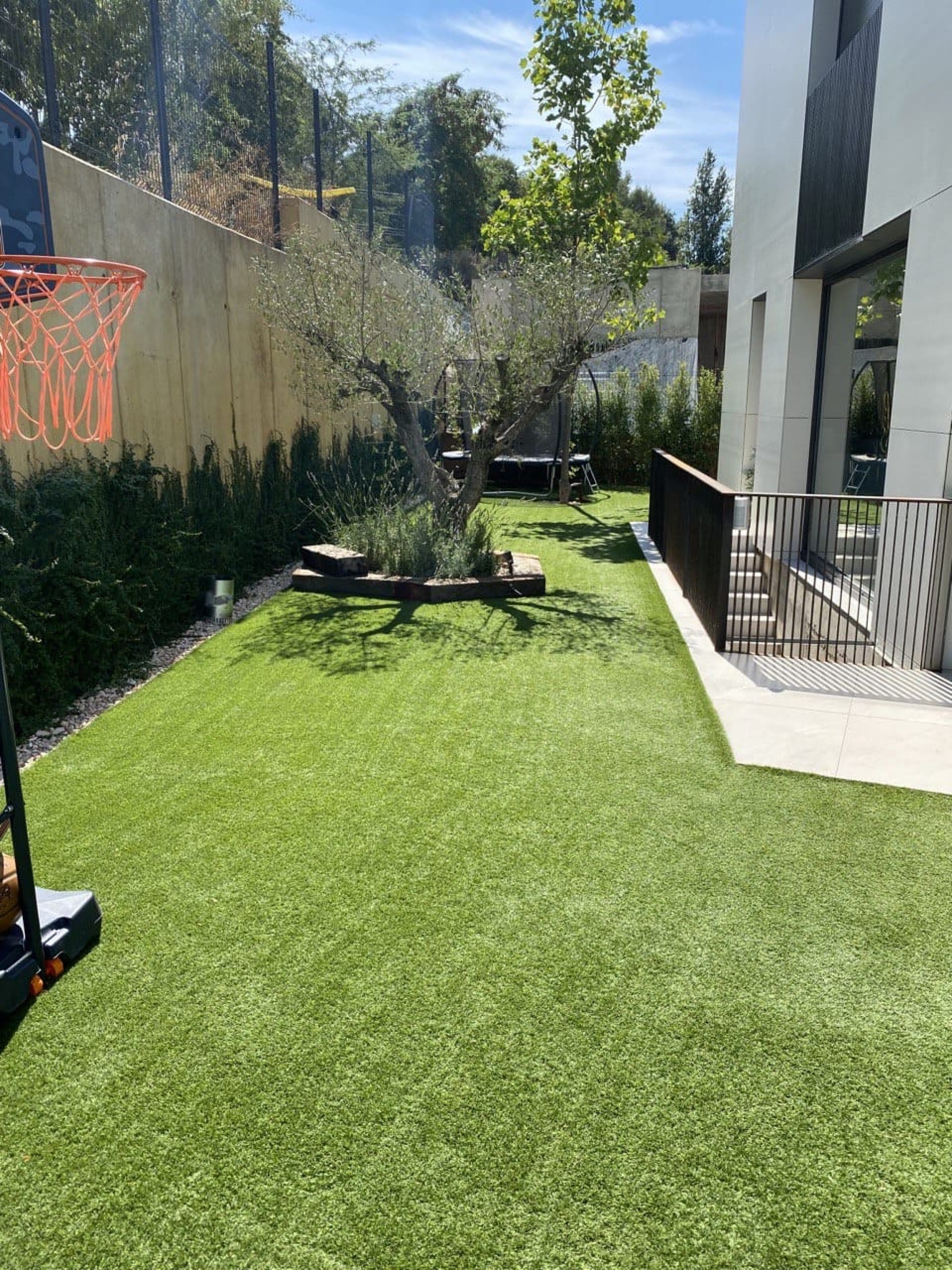 Garden with different relaxation areas