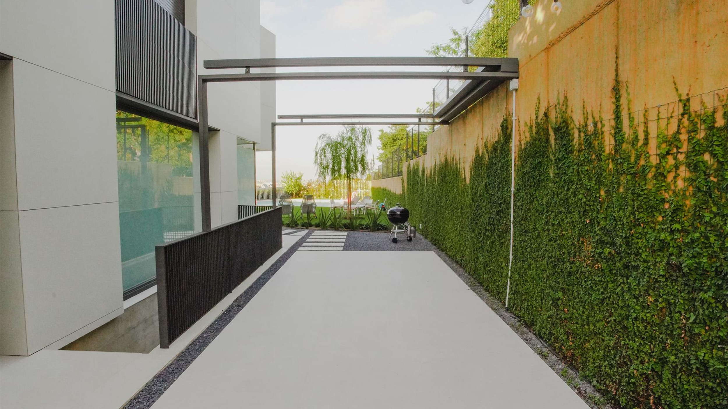 Garden with different relaxation areas