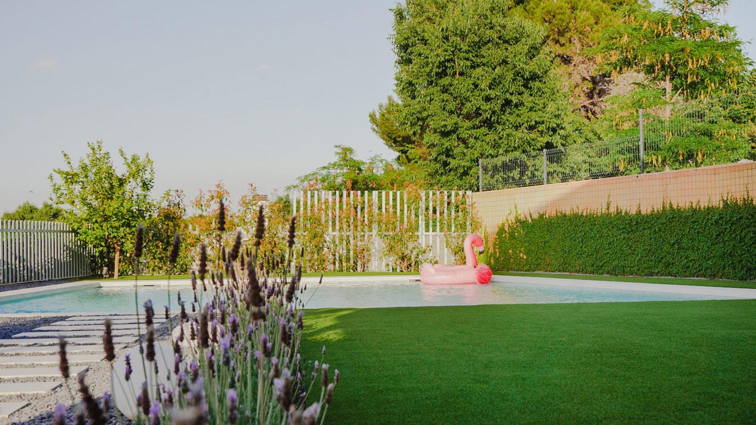 Garden with different relaxation areas