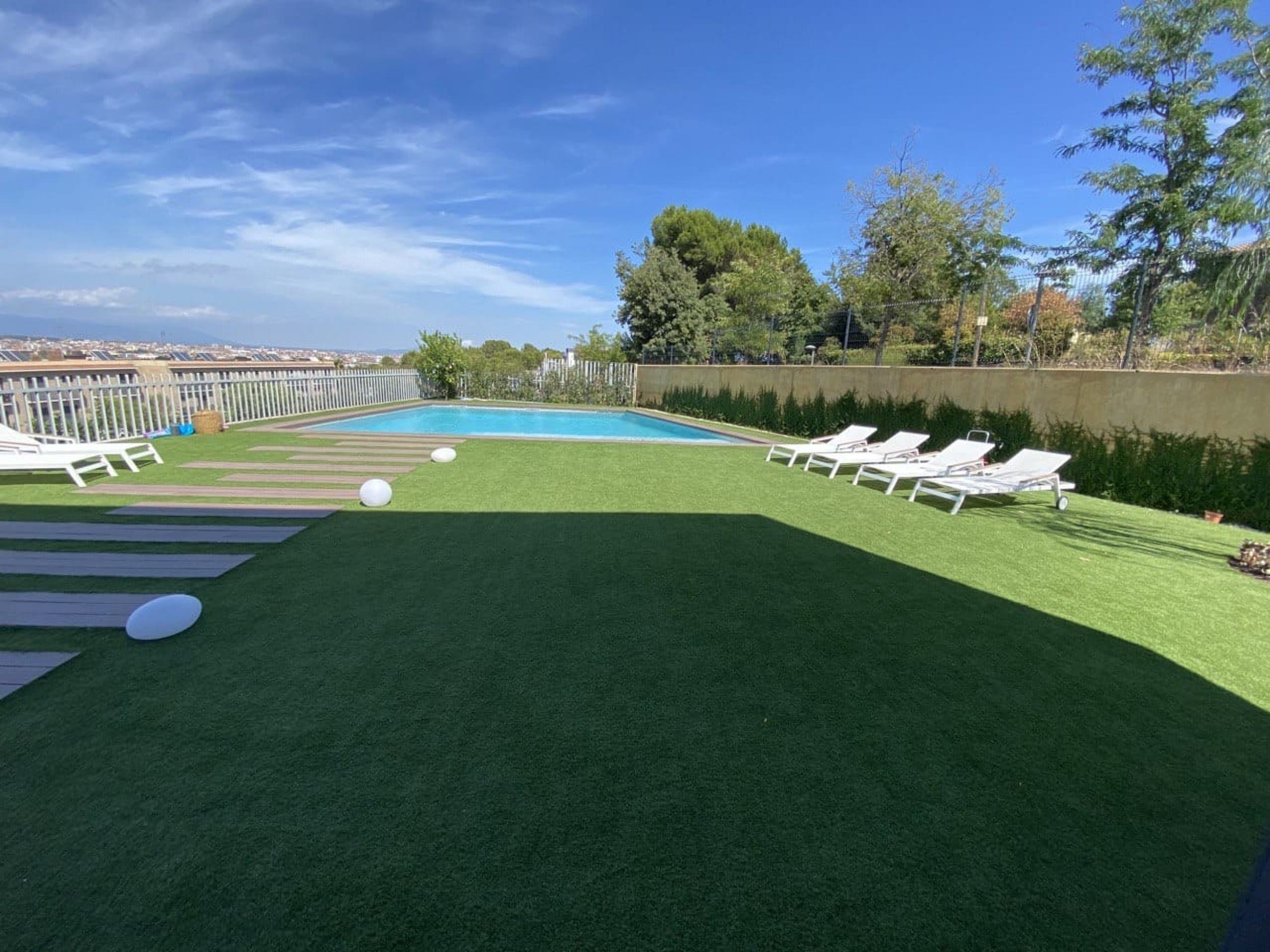 Garden with different relaxation areas